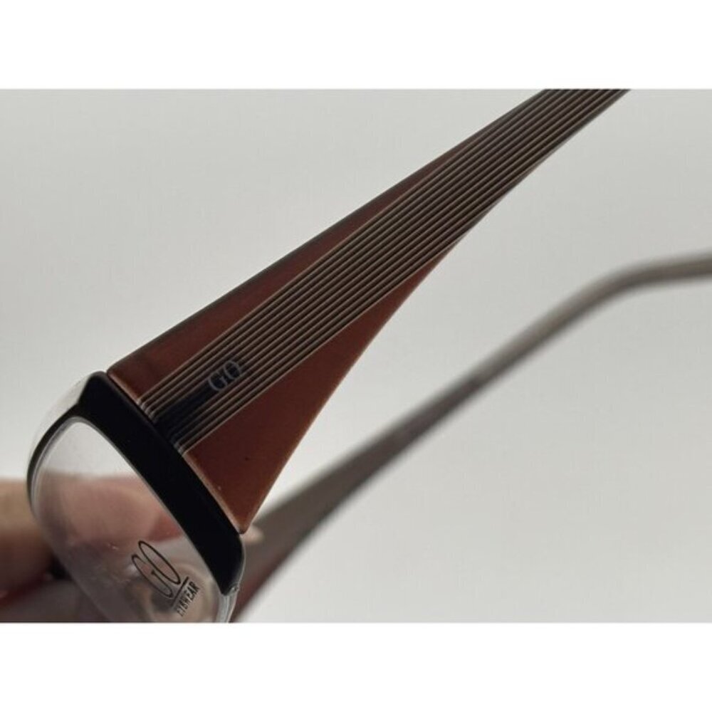 GO EYEWEAR - GO 2838 53-16-138 CHOCO BROWN STRIPED Rectangle Glasses Frames - Picture 5 of 9
